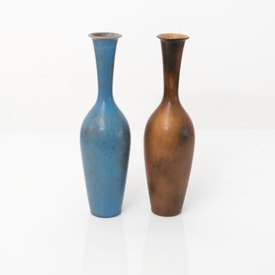 Gunnar Nylund Gunnar Nylund for Rorstrand Sweden Scandinavian Modern vase in blue and brown 