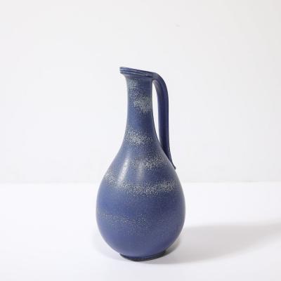 Gunnar Nylund Mid Century Cobalt Blue Glazed Ceramic Pitcher by Gunnar Nylund for R rstrand