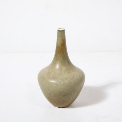 Gunnar Nylund Mid Century Modernist Taupe Glazed Ceramic Vase By Gunnar Nylund for Rorstrand