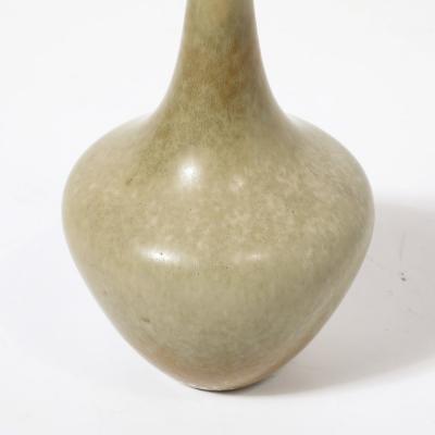 Gunnar Nylund Mid Century Modernist Taupe Glazed Ceramic Vase By Gunnar Nylund for Rorstrand