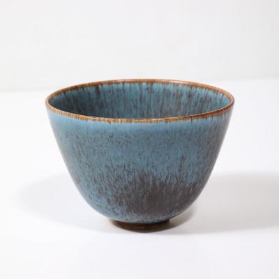 Gunnar Nylund Mid Century Sky Blue Copper Glazed Ceramic Bowl by Gunnar Nylund for R rstrand