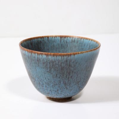 Gunnar Nylund Mid Century Sky Blue Copper Glazed Ceramic Bowl by Gunnar Nylund for R rstrand