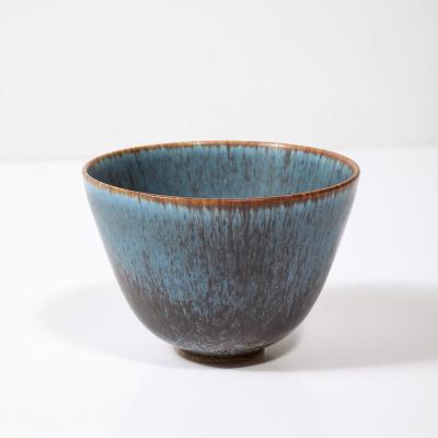 Gunnar Nylund Mid Century Sky Blue Copper Glazed Ceramic Bowl by Gunnar Nylund for R rstrand