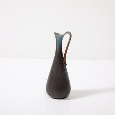 Gunnar Nylund Mid Century Sky Blue Copper Pitcher Vase by Gunnar Nylund for R rstrand