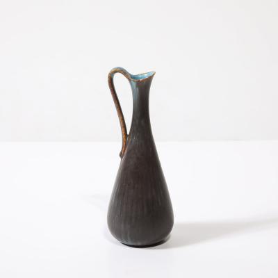 Gunnar Nylund Mid Century Sky Blue Copper Pitcher Vase by Gunnar Nylund for R rstrand