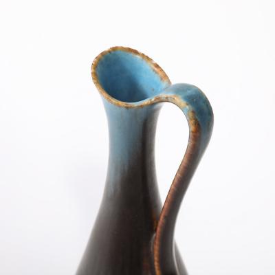 Gunnar Nylund Mid Century Sky Blue Copper Pitcher Vase by Gunnar Nylund for R rstrand