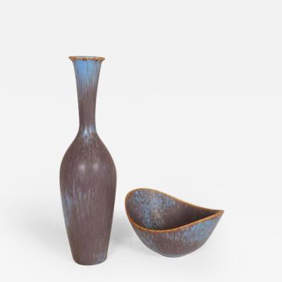 Gunnar Nylund Midcentury Ceramic Vase and Bowl Gunnar Nylund R rstrand Sweden 1950s