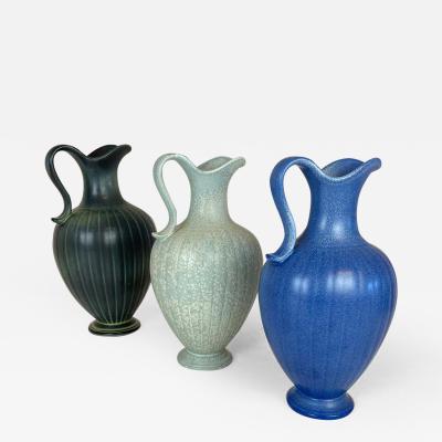 Gunnar Nylund Midcentury Set of 3 Ceramic Vases R rstrand Gunnar Nylund Sweden