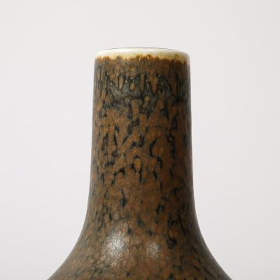 Gunnar Nylund Pair of Mid Century Speckled Umber Glazed Vases by Gunnar Nylund for R rstrand
