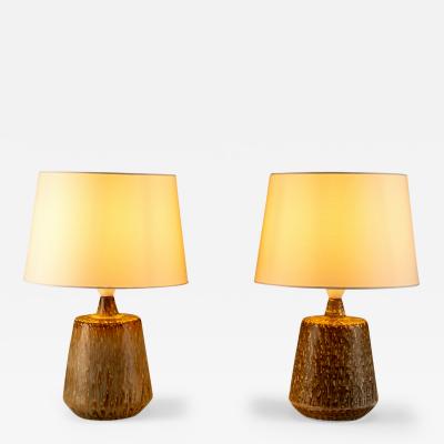 Gunnar Nylund Pair of Rubus Ceramic Table Lamps by Gunnar Nylund R rstrand Sweden 1950s