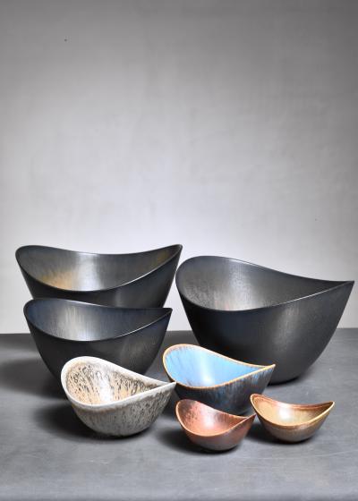 Gunnar Nylund Set of 7 Gunnar Nylund ceramic bowls for R rstrand 1950s