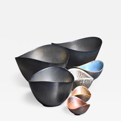 Gunnar Nylund Set of 7 Gunnar Nylund ceramic bowls for R rstrand 1950s