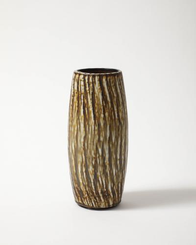 Gunnar Nylund Tiger Taup Glaze Rubus Vase by Gunnar Nylund for Rorstrand