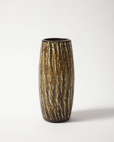 Gunnar Nylund Tiger Taup Glaze Rubus Vase by Gunnar Nylund for Rorstrand
