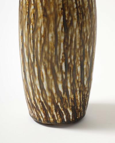 Gunnar Nylund Tiger Taup Glaze Rubus Vase by Gunnar Nylund for Rorstrand