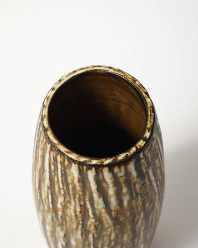 Gunnar Nylund Tiger Taup Glaze Rubus Vase by Gunnar Nylund for Rorstrand
