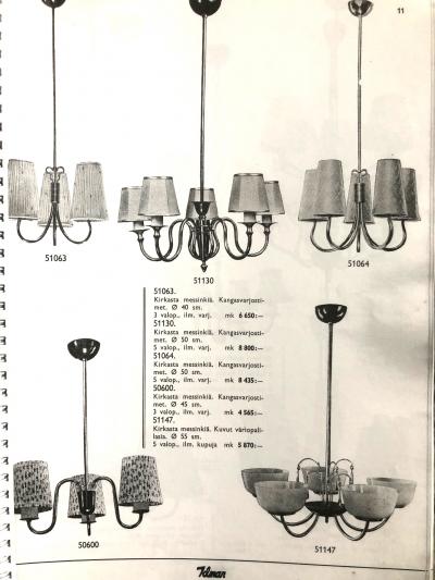 Gunnel Nyman A Chandelier by Gunnel Nyman for Idman