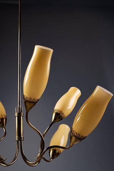 Gunnel Nyman Gunnel Nyman Model 51110 Chandelier for Idman Oy Finland 1950s