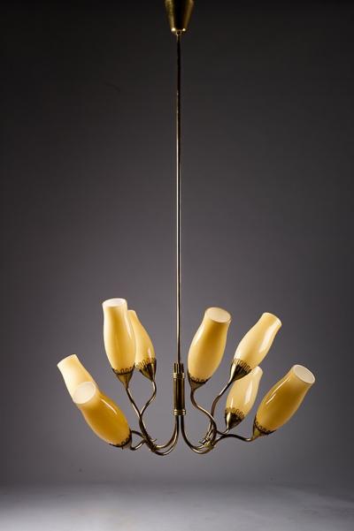 Gunnel Nyman Gunnel Nyman Model 51110 Chandelier for Idman Oy Finland 1950s