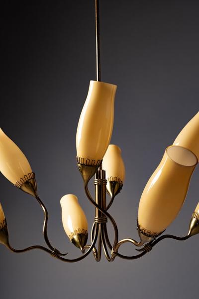 Gunnel Nyman Gunnel Nyman Model 51110 Chandelier for Idman Oy Finland 1950s