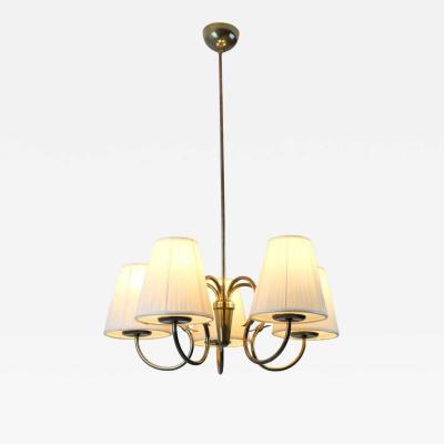 Gunnel Nyman Mid Century Modern Gunnel Nyman Five Arm Ceiling Lamp Model 51132 Idman 1950s