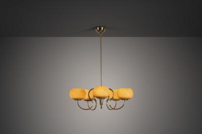 Gunnel Nyman Model 51132 5 Chandelier by Gunnel Nyman for Idman Finland Mid 20th Century