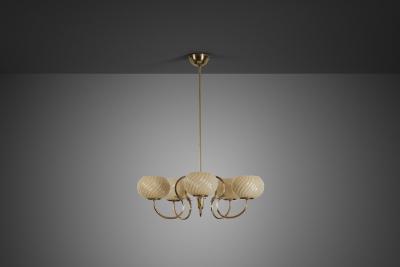 Gunnel Nyman Model 51132 5 Chandelier by Gunnel Nyman for Idman Finland Mid 20th Century