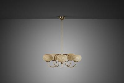 Gunnel Nyman Model 51132 5 Chandelier by Gunnel Nyman for Idman Finland Mid 20th Century