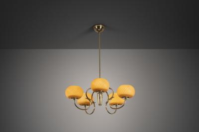Gunnel Nyman Model 51132 5 Chandelier by Gunnel Nyman for Idman Finland Mid 20th Century