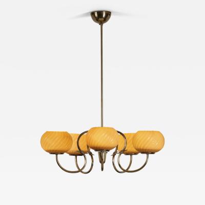 Gunnel Nyman Model 51132 5 Chandelier by Gunnel Nyman for Idman Finland Mid 20th Century