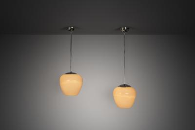 Gunnel Nyman Pair of Model 81003 Hanging Lamps by Gunnel Nyman for Idman Finland 1940s