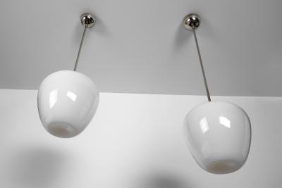 Gunnel Nyman Pair of Model 81003 Hanging Lamps by Gunnel Nyman for Idman Finland 1940s