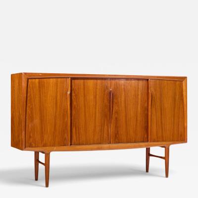 Gunni Omann Gunni Omann Mid Century Danish Teak High Sliding Door Credenza