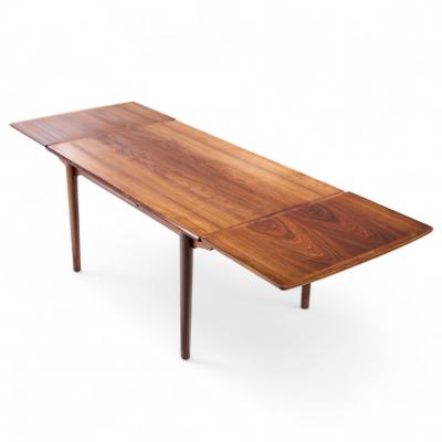 Gunni Omann Gunni Omann for Omann Jun Mid Century Danish Rosewood Hidden Leaf Dining Table