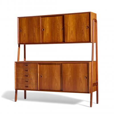 Gunni Omann Gunni Omann for Omann Jun Model 3 Mid Century Danish Teak Credenza and Hutch