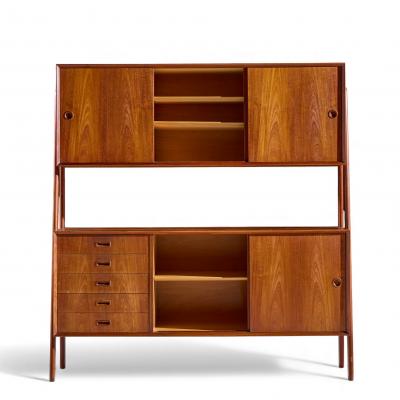 Gunni Omann Gunni Omann for Omann Jun Model 3 Mid Century Danish Teak Credenza and Hutch