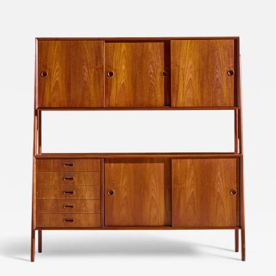 Gunni Omann Gunni Omann for Omann Jun Model 3 Mid Century Danish Teak Credenza and Hutch
