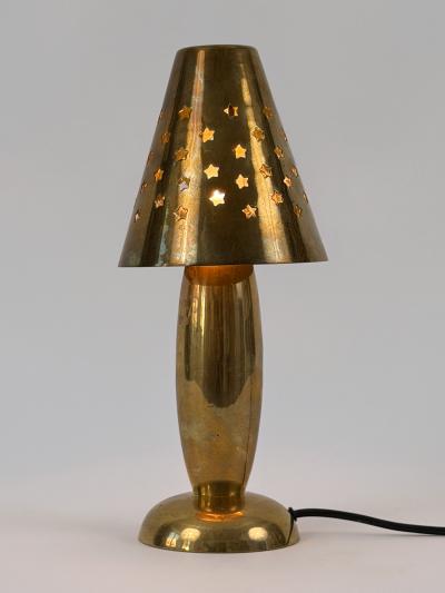 Gunther Lambert Rare Lovely Mid Century Brass Side Table Lamp by Gunther Lambert Germany 1970s