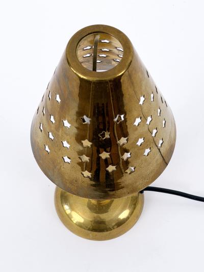 Gunther Lambert Rare Lovely Mid Century Brass Side Table Lamp by Gunther Lambert Germany 1970s