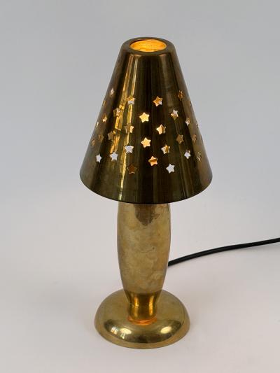 Gunther Lambert Rare Lovely Mid Century Brass Side Table Lamp by Gunther Lambert Germany 1970s