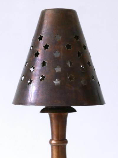 Gunther Lambert Set of Two Mid Century Modern Brass Side Table Lamps by Lambert Germany 1970s