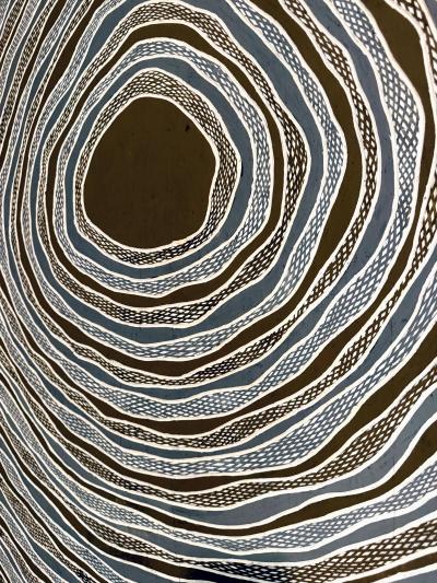 Gunybi Ganambarr Contemporary Aboriginal Art on Bark by Gunybi Ganambarr Provenance