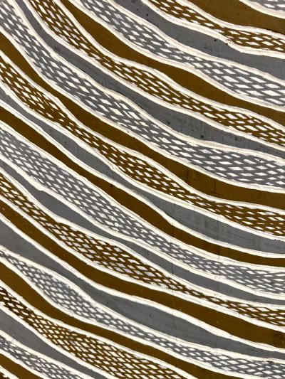 Gunybi Ganambarr Contemporary Aboriginal Art on Bark by Gunybi Ganambarr Provenance