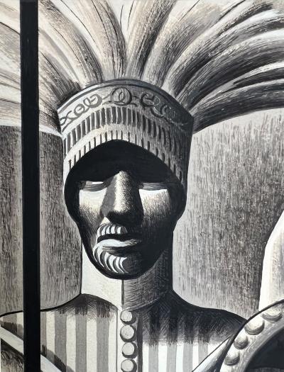 Gustaf Adolf Tenggren Arabian Nights Guard and Sitting King Islamic Golden Age Gustaf Tenggren