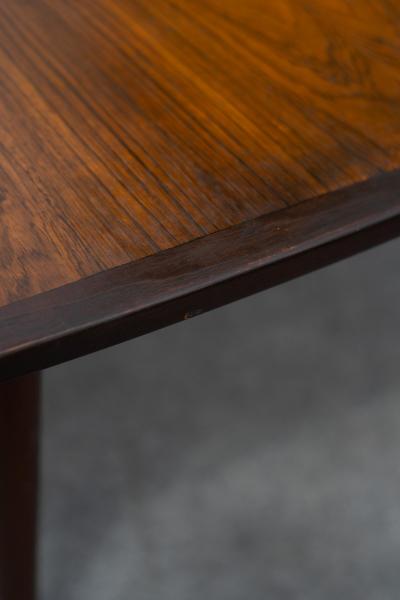 Gustav Bahus Unusual Rastad Relling for Gustav Model R3 Rosewood Dining Table with 2 Leaves