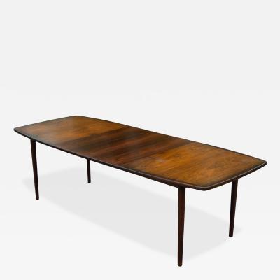 Gustav Bahus Unusual Rastad Relling for Gustav Model R3 Rosewood Dining Table with 2 Leaves