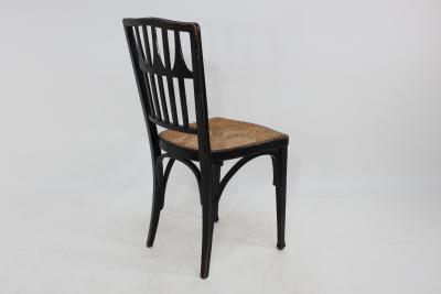 Gustav Siegel Gustav Siegel for J J Kohn Three Ebonised Bentwood Dining cafe Chairs