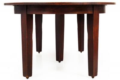 Gustav Stickley Arts Crafts Extending Oak Dining Table no 632 c 1910