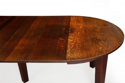 Gustav Stickley Arts Crafts Extending Oak Dining Table no 632 c 1910