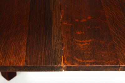 Gustav Stickley Arts Crafts Extending Oak Dining Table no 632 c 1910